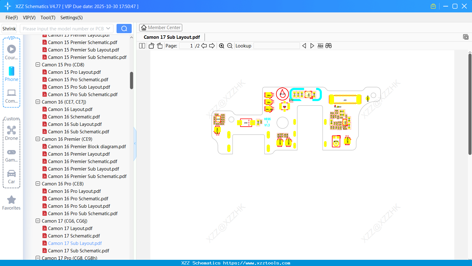 Tecno Camon 17 Sub Layout